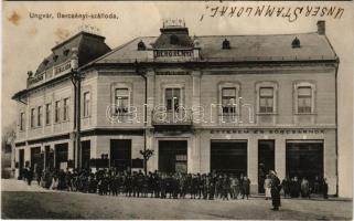 1910 Ungvár, Uzshorod, Uzhhorod, Uzhorod; Bercsényi nagy szálloda, étterem és sörcsarnok, Juszkovits...