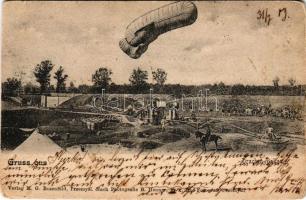Przemysl, K.u.K. (Austro-Hungarian) military observation balloon (Drachenballon). M. G. Rosenfeld, B...