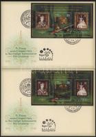 2016 IV. Károly és Zita normál és speciális dombornyomott blokk 2 db FDC-n / Mi block 391 I + II on ...