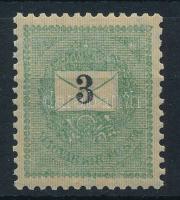 1899 3kr folt a jobb felső háromszögnél / plate flaw