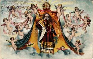 Gott erhalte unsern Kaiser! / Ferenc József / Franz Joseph. Ottmar Zieher No. 3. + "K.u.k. Mili...