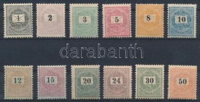 1898 Teljes sor (8kr foltok / spots, 30kr rozsda / stain)