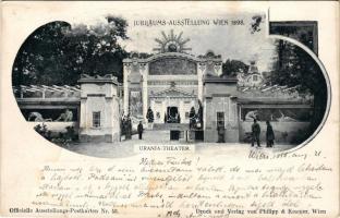 1898 Wien, Vienna, Bécs; Jubiläums-Ausstellung Wien 1898. Urania-Theater. Officielle Austellungs-Pos...