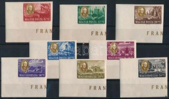1947 F. D. Roosevelt vágott ívsarki sor (40.000) / Mi 985-992 imperforated corner set