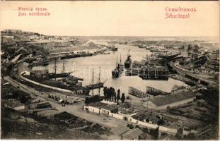 Sevastopol, Sebastopol; Baie méridionale / bay, port, quay, industrial railway (EB)