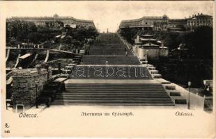 Odesa, Odessza, Odessa; stairs to the port (Potemkin Stairs), funicular railway, train (EK)