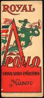 1920 A Royal Apollo (a Royal szálló épületében) műsorfüzet, reklámokkal