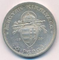1938. 5P Ag "Szent István" T:XF
Adamo P8.1
