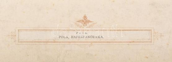 cca 1890-1900 Póla, kikötői látkép az Osztrák-Magyar Cs. és Kir. Haditengerészet (K. u. k. Kriegsmar...