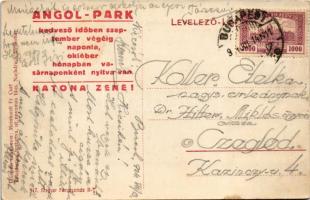 1924 Budapest XIV. Városliget, Angol Park, Elvarázsolt kastély, Alpesi Falu, Ujvári Varieté. Hátolda...