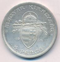 1938. 5P Ag "Szent István" T:AU,XF
Adamo P8.1