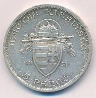 1938. 5P Ag "Szent István" T:AU,XF
Adamo P8.1
