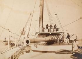 cca 1890-1900 SMS Kronprinz Erzherzog Rudolf, az Osztrák-Magyar Cs. és Kir. Haditengerészet (K. u. k...