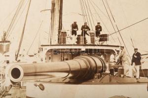 cca 1890-1900 SMS Kronprinz Erzherzog Rudolf, az Osztrák-Magyar Cs. és Kir. Haditengerészet (K. u. k...