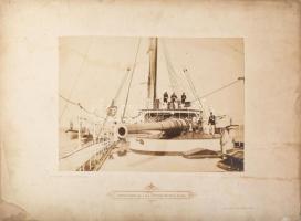 cca 1890-1900 SMS Kronprinz Erzherzog Rudolf, az Osztrák-Magyar Cs. és Kir. Haditengerészet (K. u. k...