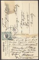 1915 Peterdi István a Szeged katonai tehergőzös kapitányát ábrázoló fotólap a kapítány által írva és...