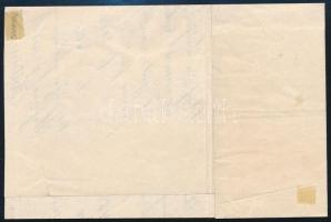 1860 2kr nagy levéldarabon / on large cover piece "SISSEK"