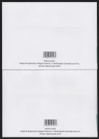 2021 Nemzetközi Eucharisztikus Kongresszus normál és speciális blokkok 1-1 FDC-n, piros és fekete az...