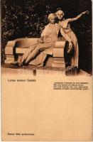 Csatád, Lenauheim (Temes); Lenau szobor. Radnai Béla szoborműve / Lenau-Denkmal / monument