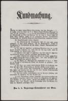 cca 1850 Esztergom, cs. és kir. kormánybiztosság (k. k. Regierungs-Commissariat von Gran) német nyel...