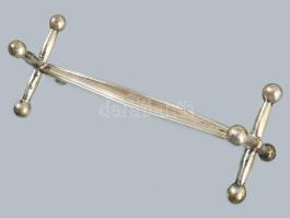 1967-1972 Semsey grófi címerrel díszített ezüst (Ag) 11 részes késbak szett, jelzett, 1867-1872 közö...