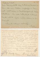 2 db Konkoly-Thege Miklós* (1921-1977) által írt levelezőlap, közte 1 1944-es Tábori Postai Levelező...