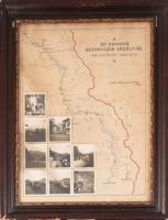 1940 A 20. dandár bevonulása Erdélybe 1940. aug. 24-től szept. 21-ig, emléklap az útvonalat ábrázoló...