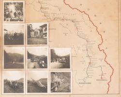 1940 A 20. dandár bevonulása Erdélybe 1940. aug. 24-től szept. 21-ig, emléklap az útvonalat ábrázoló...