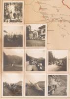 1940 A 20. dandár bevonulása Erdélybe 1940. aug. 24-től szept. 21-ig, emléklap az útvonalat ábrázoló...