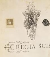 1904 Esőssy Béla jogi diplomája Pergamen, jó állapotban, függő viaszpecséttel. Demkó György (1856-19...