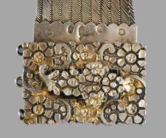 cca 1890 Ottomán ezüst (Ag) öv a Semsey grófi családi hagyatékból. Jelzett, a tárgyon végig szultáni...