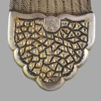 cca 1890 Ottomán ezüst (Ag) öv a Semsey grófi családi hagyatékból. Jelzett, a tárgyon végig szultáni...