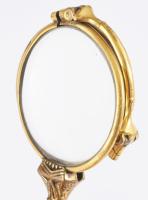 cca 1900 Antik aranyozott lornyon, h: 14,5 cm