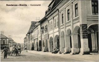 1918 Beszterce, Bistritz, Bistrita; Kornmarkt / Búzaszer, gyógyszertár, Alois Wagner fényképészeti m...
