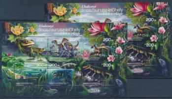 2020 Bakonyi dinoszauruszok (II.) fogazott és vágott blokk azonos 00233 sorszámmal (10.500)