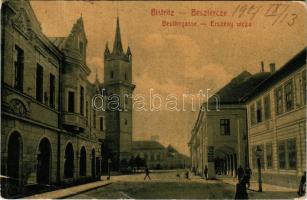 1907 Beszterce, Bistritz, Bistrita; Beutlergasse / Erszény utca. No. 398. (W.L. ?) M. Haupt kiadása ...