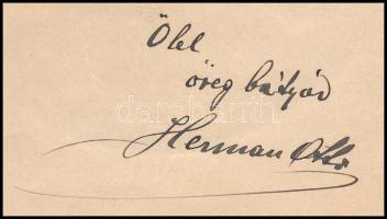 1907 Hermann Ottó (1835-1914) természettudós, politikus, saját kézzel írt magyar nyelvű levele öccsé...