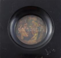 Jelzés nélkül, feltehetően XVIII. sz. v. XIX. sz. festő: Utolsó kenet. Olaj, karton. Hátoldalán régi...