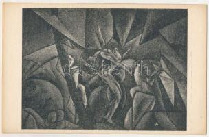 Olajfestmény. MA levelezőlapjai 36. sz. Krausz J. és Társa kiadása / Hungarian avant-garde magazine,...