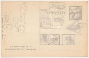 Olajfestmény. MA levelezőlapjai 36. sz. Krausz J. és Társa kiadása / Hungarian avant-garde magazine,...