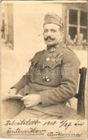 1918 Untervikov (Bukovina, Bucovina, Bukowina); Osztrák-magyar katonatiszt / WWI K.u.k. military off...