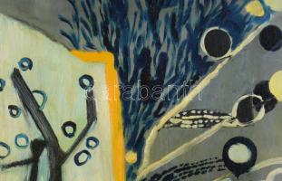 Rácz András (1926-2013): Csendélet. Olaj, karton, jelzett (R). 63,5x48,5 cm. Dekoratív fakeretben