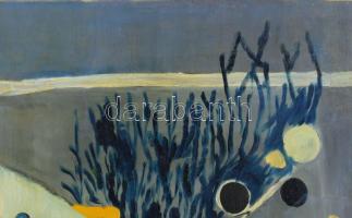 Rácz András (1926-2013): Csendélet. Olaj, karton, jelzett (R). 63,5x48,5 cm. Dekoratív fakeretben