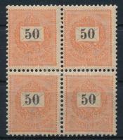 1899 50kr négyestömb (alsó 2 bélyeg postatiszta) / Mi 52 Y block of 4
