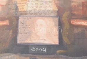 Horkay István (1945): Valaki önmaga, 1997. Vegyes technika, kollázs, farost, jelezve jobbra középen ...