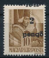 Nagyvárad I. 1945 Hadvezérek 2P/10f elcsúszott felülnyomással
Signed: Bodor