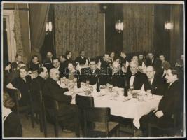 1940 Az Alsóörsi fürdőegyesület díszvacsorája Budapesten március 13-án 24x16 cm 