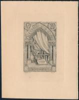 F. Rocha - Pedrozo: Ex libris Victor Avila Perez. Rézmetszet, papír, jelzett a metszeten. 7x4,5 cm