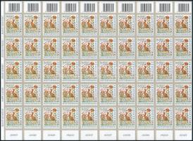 2026 Húsvét hajtott teljes ív / Easter folded complete sheet of 50
