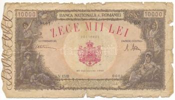 Románia 1945. 10.000L "V.1539 0601" T:VG,G szakadások
Romania 1945. 10.000 Lei "V.15...